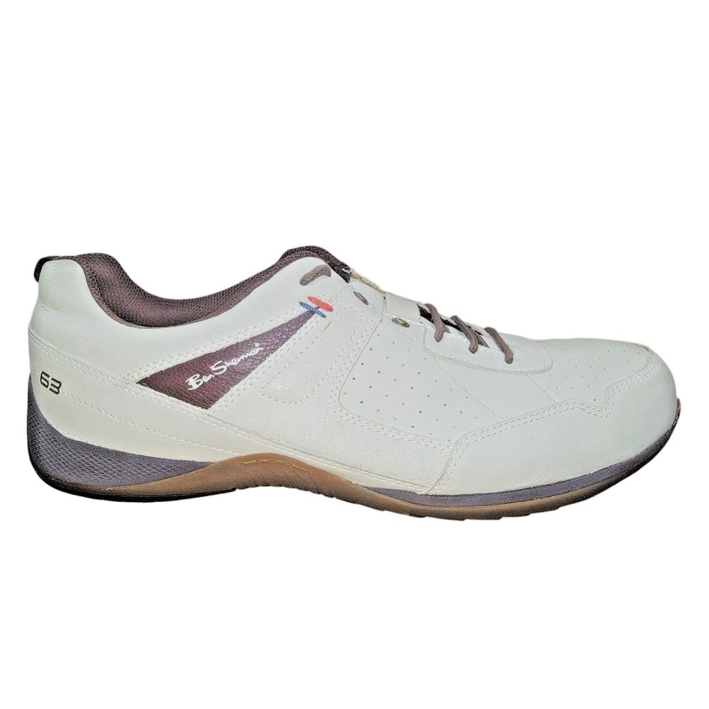 Ben Sherman 63 Men's Beige‎ Brown Sneakers Casual Shoes Size 12 Lace Up Low Top